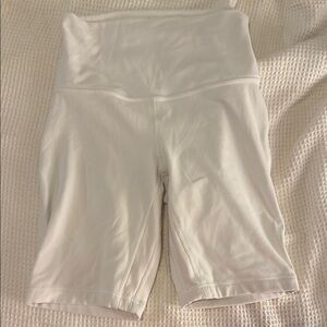 Lululemon Athletica White Bike Shorts High Waist Stretch